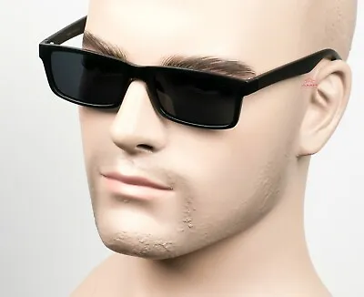Gangster Slim Square Sunglasses OG LOC Style Dark Smoke/Gray Polarized 59PL • $17.26