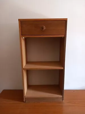 Vintage Mid Century 1970s Small Book Case Shelving Unit With Drawer Teak Veneer • £49.99