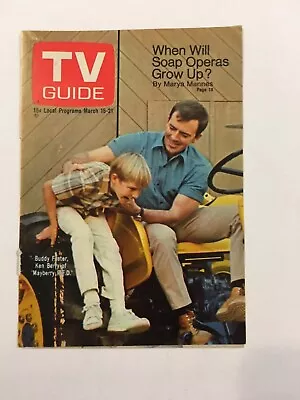 Mayberry RFD TV Guide Magazine Ken Berry March 15 1969 - Cover & Back Only • $9.95