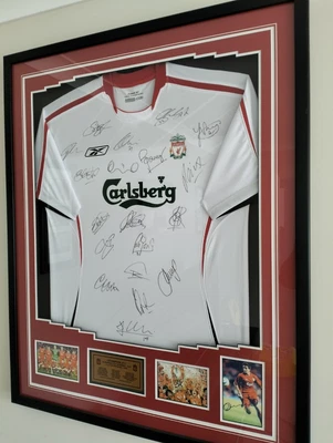 $450 • Buy Liverpool Fc Uefa Champions League Winners 2005 Signed Framed Jersey