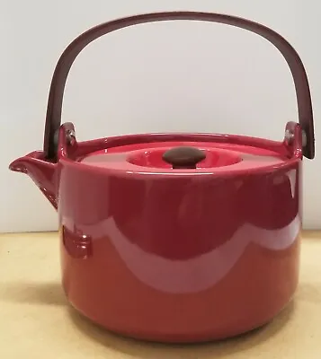 Marimekko Red (Solid Red - No Design) Ceramic Teapot • $79.95