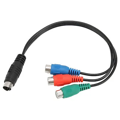 7 Pin S-Video To 3 Cable 7 Pin Male To 3 Female Video Adapter Cable 7 • £4.12