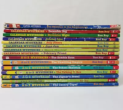 Calendar Mysteries Lot Of 15 Books Ron Roy A To Z Mysteries Classroom Set RL3 • $25.65