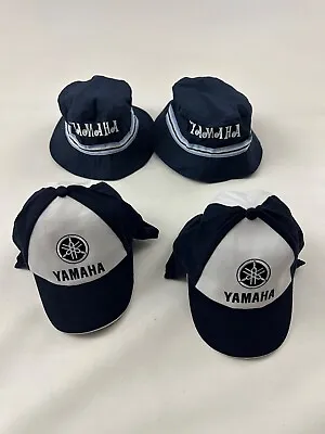 New Lot Of 4 Multicolor Bucket Hats And Baseball Cap One Size Yamaha • $24.99