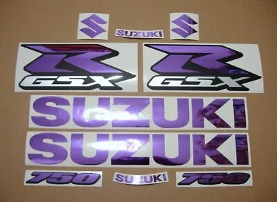 Decals For Suzuki GSXR 750 Chrome Purple Stickers Graphics Mirror Gsx-r Srad Set • $66