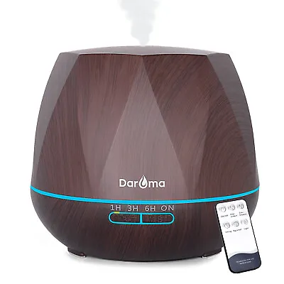 Used Remote Oil Diffuser550ML Aromatherapy Ultrasonic MistHumidifier • £14.22