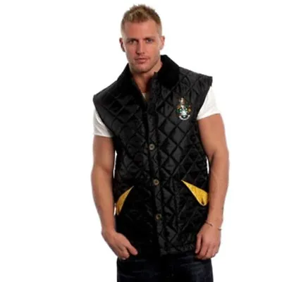 Black Jack Orton Mens Gilet Bodywarmer Contrast Diamond Quilted Waistcoat Small • £19.99