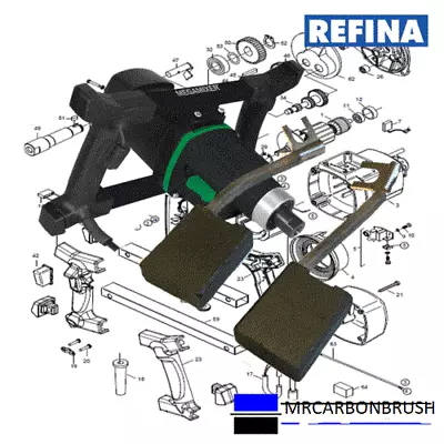 £12.75 • Buy Refina Eibenstock MegaMix Plaster Mixer Carbon Brushes - MM 29/30- 110v-240v X2