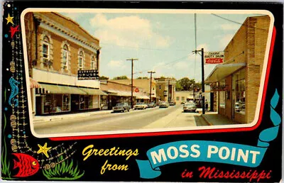 Postcard SHOP SCENE Moss Point Mississippi MS AO5591 • $8.99