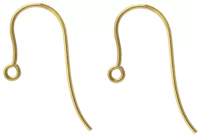 9ct Yellow Gold Earring Hook Jewellery Wire Fasteners Pair - Good Quality • £17.99