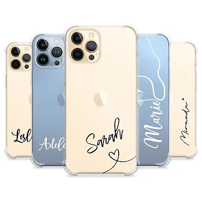 Personalised Clear Phone Case IPhone 11 X XS Xr 14 13 12 Custom Name Cover • £6.29