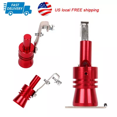 Red Car Turbo Sound Muffler Exhaust Pipe Oversized Roar Maker Whistle Sound Loud • $4.74