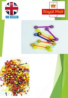 £1.99 • Buy Men Women Plastic Tongue 19mm Ball Nipple Belly Ear Bar Ring Pregnancy Retainer