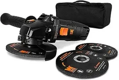 7.5-Amp 4-1/2-Inch Corded Angle Grinder With 3 Discs And Case 94475 • $29.87