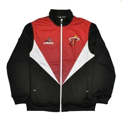 NBA Miami Heat Adidas Black & Red Resonate Kinetic Performance Jacket XL NEW! • $49.99