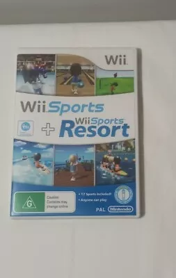 Wii Sports + Wii Sports Resort Nintendo Wii PAL Comes With All Manuals Tested • $29.99