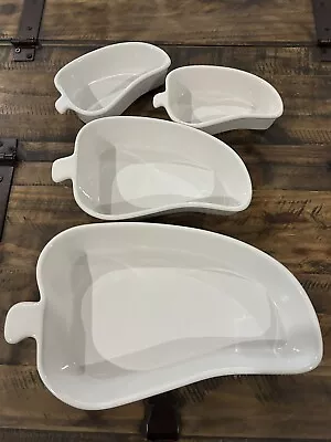 Chantal White Hot Peppers Shaped Baking Dishes Set Of 4 • $29