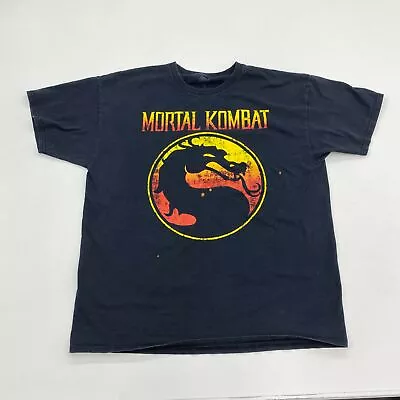 Mortal Kombat T-Shirt Mens XL Blue Short Sleeve Crew Neck Video Game Graphic Tee • $17.99