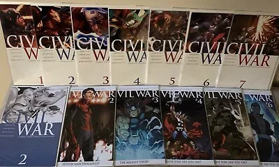 Civil War 1-7 NM Complete 1st Print Set! 2006 Marvel Millar + 2nd Print Variants • $79.99