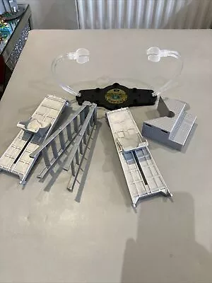 £12.99 • Buy WWE Ring Steps Ladders Corner Post Launchers Stands Accessories Bundle Rare