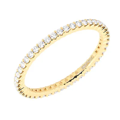 0.45 Ct Round Brilliant Cut Diamond Full Eternity Wedding Ring 9K Yellow Gold • £394.16