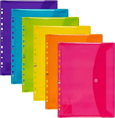 Oxford Ring Binder Punched Pocket A4 Assorted Colours Pack Of 6 • £11.21