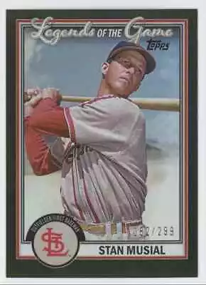 2023 Topps Legends Of The Game BLACK Stan Musial /299 Cardinals #LG-26 C79 • $0.99