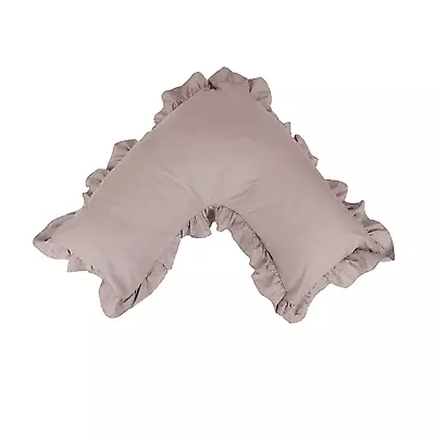 Artex Polyester Cotton V Shape Ruffle Pillowcase Linen • $14.74