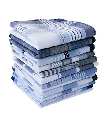 Assorted MenS Handkerchief Plaid 100% Cotton Handkerchiefs Soft Hankies • $11.68