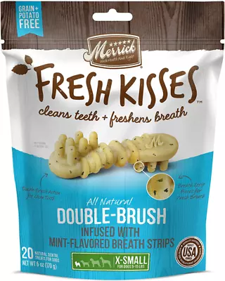 Merrick Fresh Kisses Extra Small Oral Care Dental Dog Treats; For Dogs 5-15 Lbs • $14.98