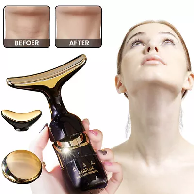 Anti-Wrinkle Neck Face Skin Tightening Lifting Device Facial Beauty Machine UK • £9.99