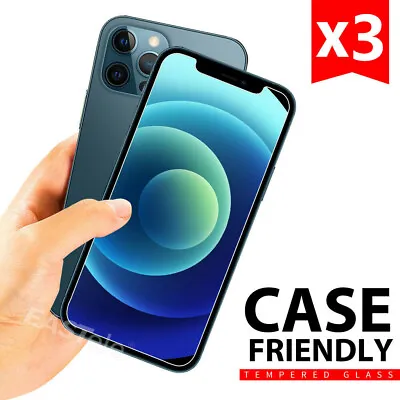 $5.98 • Buy 3x Tempered Glass Screen Protector For Apple IPhone 12 11 Pro 8 7 PLUS XR XS Max