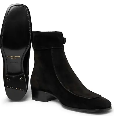 Saint Laurent Miles 30 Suede Ankle Boots Shoes 40 • $1445.45