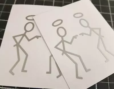 £3.99 • Buy 2X Saint Stickman Vinyl Sticker Decal Car Bumper Van Window Laptop Wall 003