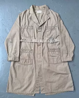 Vintage Empire Uniform Mfg HBT Workwear Shop Coat Jacket Long Distressed 46 • $119.99