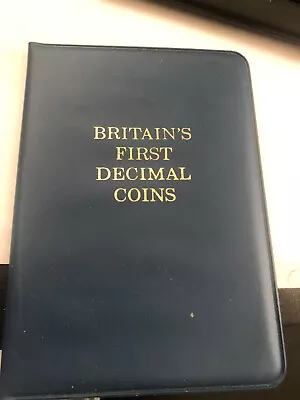 1971 Britains First Decimal Coin Set Blue Wallet • £1.25