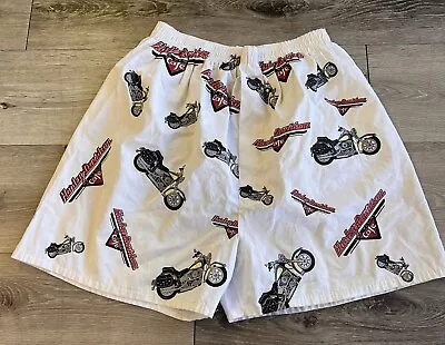 Vintage Harley Davidson Boxer Shorts Size L/XL All Over Print AOP Bike Biker 90s • $20