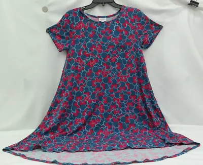 Disney LuLaRoe Carly Minnie Mouse Dress Size Small W/ Pocket Red & Blue     WE • $21.83