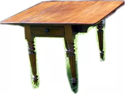 Antique Pembroke Style Edwardian Mahogany Drop Leaf Parlor Table W/drawer • $390