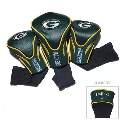 Team Golf NFL Green Bay Packers Contour Golf Club Headcovers 3-Pack Tri-Pack • $39.99