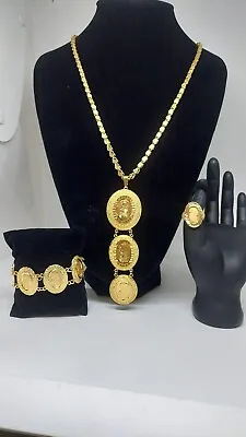 Dubai Gold Color Jewelry Sets For Women Necklaces Arab Middle Eastern Wedding • $75