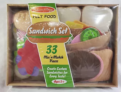 Melissa & Doug Felt Food Sandwich Play Food Set Mix N' Match (33 Pcs) • $14