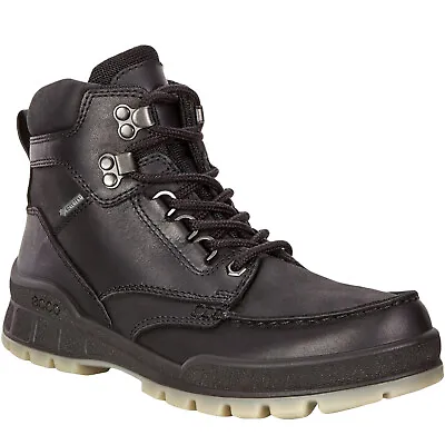 Ecco Mens Track 25 Gore-Tex Leather Outdoor Walking Hiking Boots - Black • £176