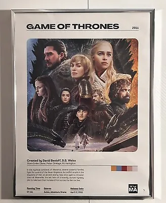 Game Of Thrones Poster Framed 30cmX40cm • £29.99