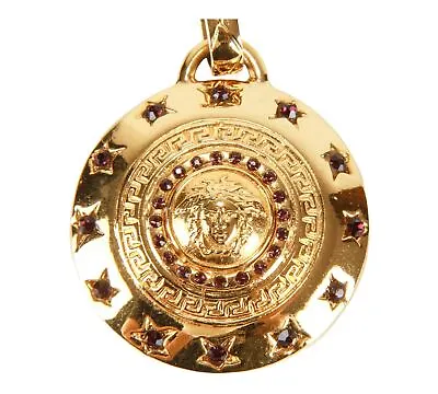 Authentic Gianni Versace Iconic Medusa & Greca Rhinestone Pendant • $350