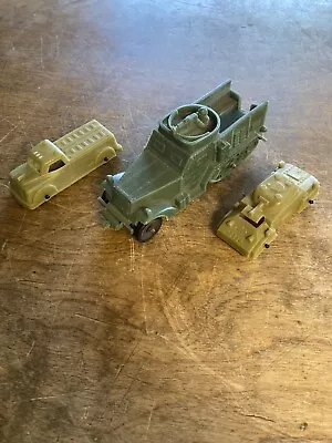 Vintage Auburn Rubber U.s. Army Halftrack Truck 2 Marx Army Train Trucks • $17.99