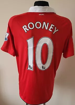 Manchester United 2010 - 2011 Home Football Nike Shirt #10 Rooney Size XL  • $65