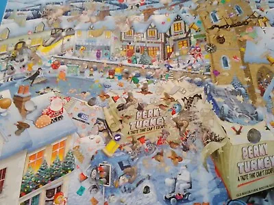 Gibsons I Love Christmas Mike Jupp 1000 Piece Jigsaw Puzzle Complete Used • £5