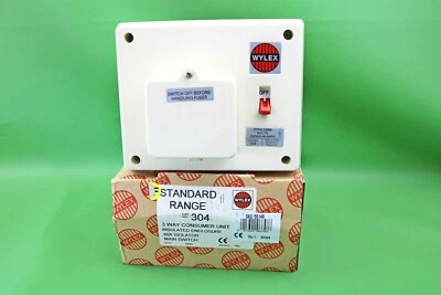 £29.99 • Buy Wylex 304 3 Way 60A Insulated Plastic Fuse Board