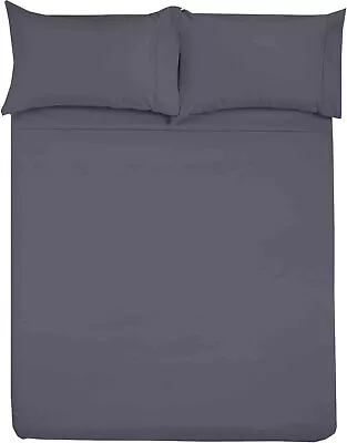 Microfiber RV Sheet Sets 48x75 3/4 Full Bunk Dark Grey Solid Bed Sheets For • $53.19